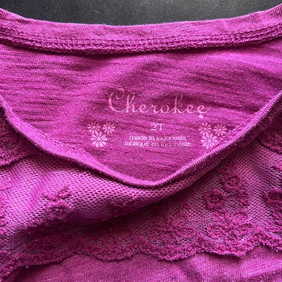 Cherokee Toddler Girl Long Sleeve Lace T-shirts size 2T EUC - Picture 6 of 7